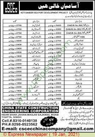 China state construction engineering corporation pakistan jobs 2021. Civil Engineer Jobs In Thatta At China State Construction Engineering Corporation On January 19 2021 Paperads Com