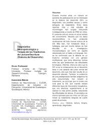 Apr 08, 2019 · a continuación hay información ejemplos de entrevistas para niños de primaria. Pdf Diagnostico Neuropsicologico Y Terapia Del Trastorno De Lectura Escritura Dislexia Del Desarrollo