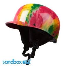 sandbox peak snowboard helmet rasta tie dye snowboard