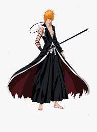 He also befriends orihime, but is shot down by uryuu. Transparent Bleach Anime Png Ichigo Kurosaki Full Body Png Download Kindpng