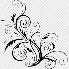 Flower vector transparent background png cliparts free. Floral Design Png Black And White Get Images