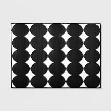 Black And White Indoor Outdoor Rug 7 X 10 Ikat Dots Outdoor Mat Black White Project 62 Ikat Dot Project 62 Outdoor Mat