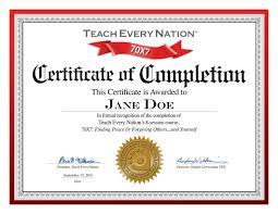 Cultures & contexts by new york university's open education. 70x7 Certificate Of Course Completion Download Free Teach Every Nation