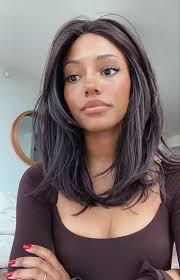 shoulder length lob with bangs