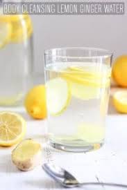 body cleansing lemon ginger water