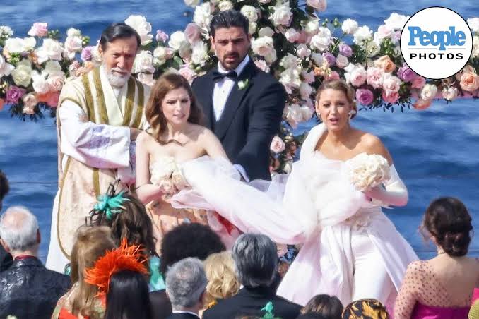 Blake Lively Wears Wedding Dress Filming A Simple Favor 2 with Anna  Kendrick: Photos