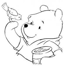 Disegno Di Winnie Pooh E L Uccellino Da Colorare Per Bambini Gratis Disegnidacolorareonline Com Disegni Disegni Da Colorare Disegni Disney