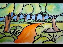 30 Gambar Pemandangan Alam Simple Tapi Bagus Muat Turun Himpunan Contoh Gambar Pemandangan Cantik Mewarna Download 25 G Di 2020 Cara Menggambar Sketsa Pemandangan