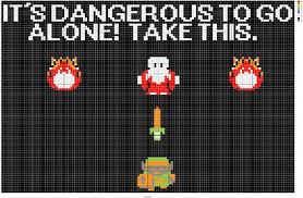 The Legend Of Zelda It S Dangerous To Go Alone It S Dangerous To Go Alone Legend Of Zelda Cross Stitch Etsy Cross Stitch Chart Cross Stitch Cross Stitch Patterns