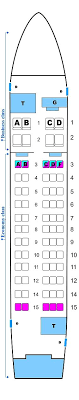 Seat Map Polet Airlines An 148 100e 68pax Polet Airlines