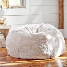 Ivory Polar Bear Faux Fur Bean Bag Chair Bean Bag Chair Comfy Chairs Faux Fur Bean Bag