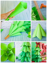 Technique du pliage sapin noel : 1001 Idees Pour Une Decoration De Noel A Fabriquer En Papier