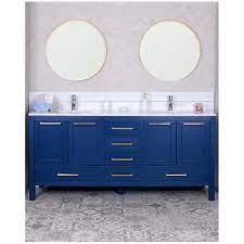 Shop our selection of bath furniture and save big on cabinets, toilet toppers, washstands and more! Grove 72 Ich Navy Blue Bathroom Vanity