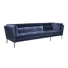 Royales 4 Sitzer Samt Sofa Rox Von Bloomingville In Dunkelblau Sofas Mobel Flamingo Royale Sofa Microfiber Sofa Brown Furniture