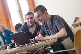 Two Men Studying In Class At Nazareth College Education And Development College Classes Higher Education