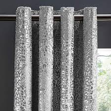 Metallic Leopard Silver Velvet Eyelet Curtains Dunelm Silver Curtains Gold Velvet Gold Curtains