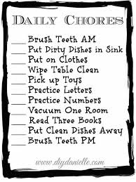 Toddler Chore Checklist Free Printable Diy Danielle