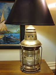 Re Purposed National Marine Co Lantern Table Lamp Nautical Lamps And Lighting Nautical Lamps Lantern Table Lamp Table Lamp