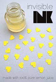 Write A Secret Message Using Invisible Ink Aka Lemon Juice Valentine Science Experiments Science Valentines Science Experiments Kids