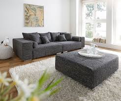 Delife Eu Big Sofa Marbeya 280x115 Cm Schwarz Couch Mit Hocker Sofa Billig Schwarze Couch Moderne Couch