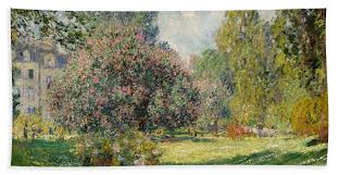 Landscape The Parc Monceau 1876 Beach Sheet For Sale By Claude Monet