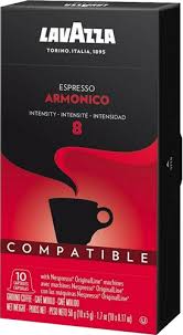 The lb compact is a machine that advertises great coffee as long as you use only lavazza's capsule coffee. Lavazza Armonico Nespresso Capsules Lavazza Intense Dark Roast Espresso Capsules Lavazza Nespresso Original Line Compatible Capsules Where To Buy Lavazza Nespresso Capsules