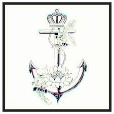 Anchor Tattoo Dont Like The Crown Change The Flower To A Rose Also Add Aquarius Anchor Tattoo Elegant Tattoos Feminine Anchor Tattoo