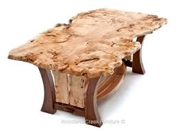 Live Edge Dining Table With Walnut Curved Base By Woodland Creek Available In Custom Sizes Wood Slab Table Live Edge Dining Table Live Edge Furniture