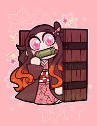 Buy chibi nezuko demon slayer by espressiodesign as a sticker. Nezuko Chibi Png Shefalitayal