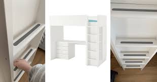 Periodically check bunk beds to ensure that the guardrails, ladder and other components are in their proper position, free from damage, and use ladder for entering and leaving upper bunk. Help Me Make An Alternative Stuva Loft Bed Stairs Ikea Hackers