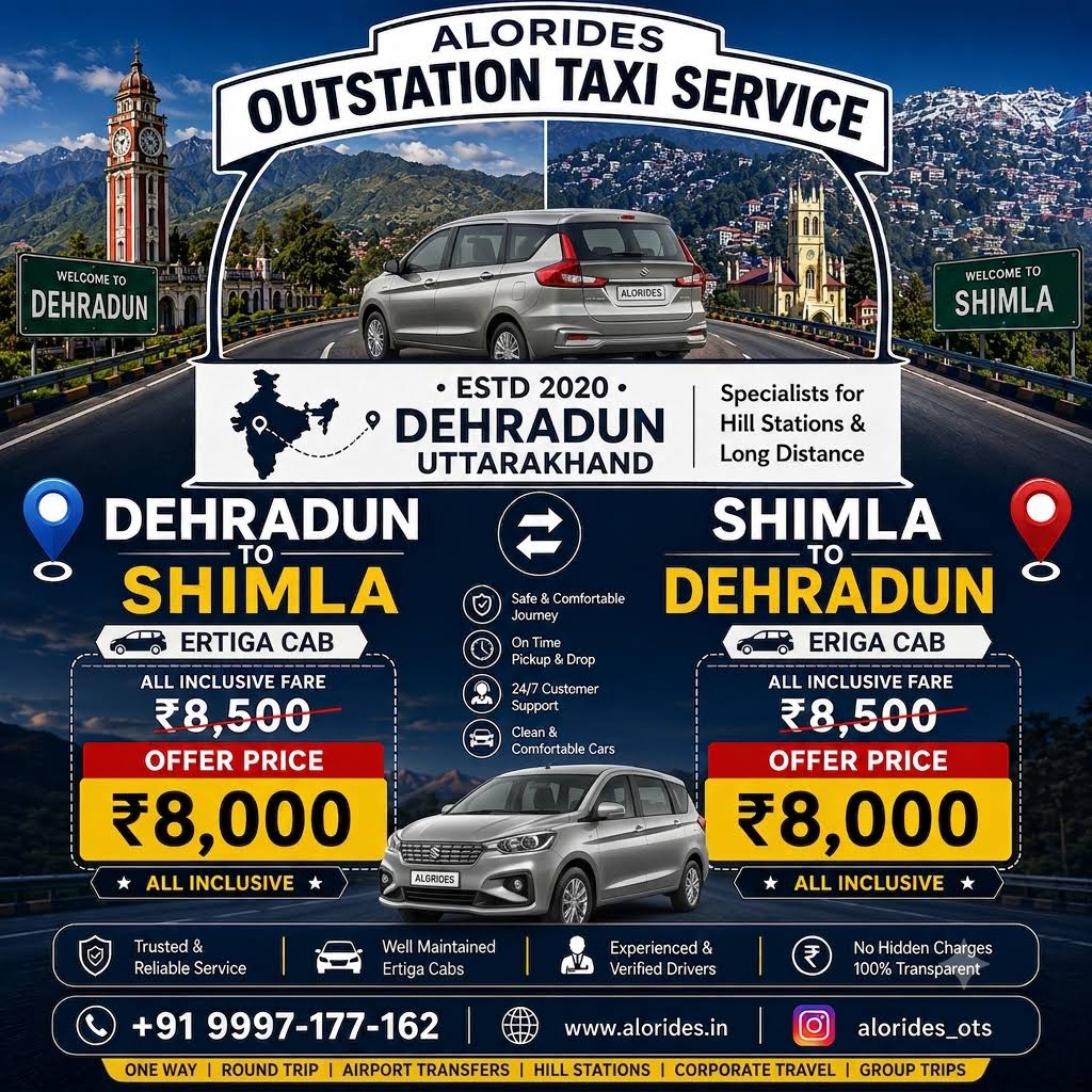 Dehradun to Shimla (or vice versa) Outstation Cab Service product image