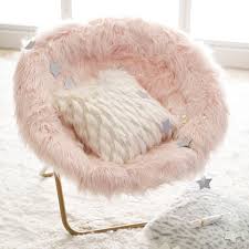 Himalayan Faux Fur Blush Hang A Round Chair Round Chair Bean Bag Chair Butterfly Chair