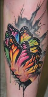 Butterfly Face Tattoo By Paul Vander Johnson Tattoos Surreal Tattoo Unique Butterfly Tattoos Body Art Tattoos