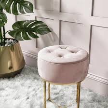 Pink Velvet Dressing Table Stool With Gold Legs Fiorella Furniture123 Dressing Fiorella In 2020 Dressing Table With Stool Bedroom Stools Dressing Table With Chair