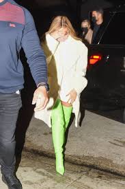 Kylie Jenner Neon Green Boots Street Style Autumn Winter 2021 Sassy Daily Beauty News