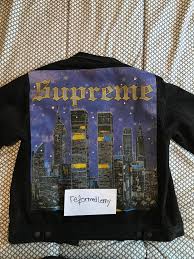 Supreme box logo gray hoodie. Supreme New York Painted Trucker Jacket Size S 10 10 Bin 200 Supremeclothing