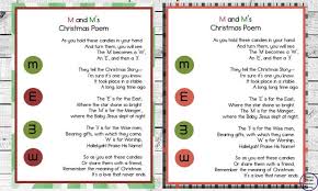I've included two sizes of printables for tags or to put in a frame and display with little cups of m&m's. M And M S Christmas Poem Simple Living Creative Learning