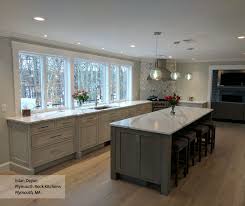The plymouth white kitchen cabinets are designed to complement many different types of decor, ranging from the very sleek and modern to a more traditional style, cabinet design and outlet is very proud to offer this collection to our clients. Gray Kitchen With Inset Cabinets Decora Cabinetry