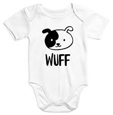 Kurzarm Baby Body Mit Aufdruck Wuff Hund Hundchen Bio Baumwolle Moonworks Baby Body Hunde