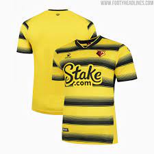 The colours and features of the watford football kit have evolved over the years, from gold and black, to yellow and red, to today's striking design made by spanish manufacturer kelme. Watford 21 22 Premier League Trikot Veroffentlicht Nur Fussball