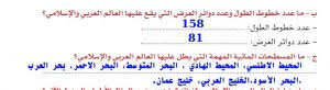 ما المسطحات المائية المهمة التي يطل عليها العالم العربي والاسلامي الموقع المثالي