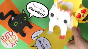 Draw half of a bird right up against the fold with your pencil. Easy 3d Cat Pop Up Card Diy Birthday Card Diy Valentine S Day Diy Christmas Card Diy Youtube