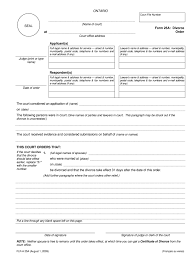 Obtaining a uncontested divorce is the final step in the dissolution of your marriage. Ontario Form 25a Fill Online Printable Fillable Blank Pdffiller