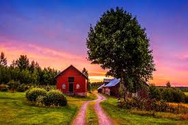 Sunset Trees Road Home Landscape Rustic Farm House Wallpaper 4196x2792 356874 Wallpaperup Rustic Landscaping Rustic Farms Country Barns