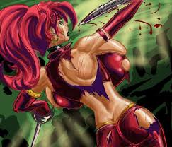 Red monika is the femme fatale of the battle chasers universe. Red Monika From Behind By Fu Monkey On Deviantart