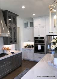 Find ideas and inspiration for cream and grey kitchen to add to your own home. Remodelaholic Grey And White Kitchen Cabinet Ideas