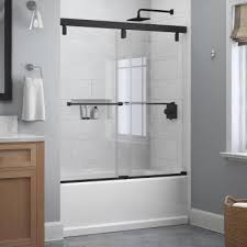 The ovation curved shower door is designthe ovation curved shower door is design matched to fit perfectly along the contour of within bathtub doors, the most popular choice is clear but we also have the option for patterned and frosted. 58 In Bathtub Doors Bathtubs The Home Depot