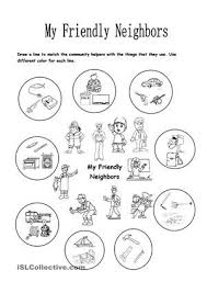 My Friendly Neighbors Community Helpers Worksheets Social Studies Worksheets Free Kindergarten Worksheets