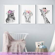 Black And White Nursery Wall Decor Black White Jungle Animals Girl Nursery Wall Art Zebra Elephant Giraffe Printable Safari Animals Watercolor Art Wall Decor 8x10 Set Of 3 Girl Nursery Baby Decor Nursery Wall Art