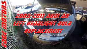 2005 2011 Audi A6 Left Headlight Bulb Replacement By Edge Motors Youtube